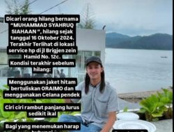 Dicari M.Syahruq Siahaan Hilang Seminggu, Keluarga Harapkan Secepatnya Ditemukan