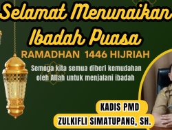 Kadis PMD Zulkifli Simatupang Mengucapkan Selamat Menunaikan Ibadah Puasa Ramadhan 1446 H
