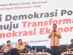 Bupati Tapteng Hadiri Sarasehan Aktivis ’98, Bertajuk Dari Demokrasi Politik Menuju Transformasi Demokrasi Ekonomi