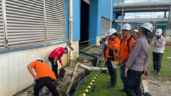 Pihak Kepolisian bersama Tim Kantor Pusat PLN Indonesia Power Lakukan Investigasi awal Tehnis engenering terkait kebakaran di PLTU Labuhan Angin