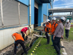 Pihak Kepolisian bersama Tim Kantor Pusat PLN Indonesia Power Lakukan Investigasi awal Tehnis engenering terkait kebakaran di PLTU Labuhan Angin
