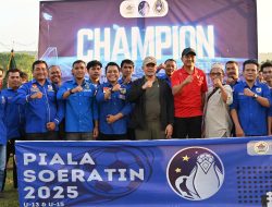 Wakil Bupati Tapanuli Tengah Menutup secara resmi Piala Soeratin U-13 dan U-15 Tahun 2025