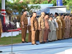 Wakil Bupati Tapteng Bertindak Selaku Pembina Apel Gabungan ASN Lingkungan Pemkab Tapteng