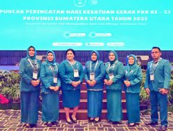 Ketua TP PKK Tapanuli Tengah Hadiri HKG PKK Ke-53 Tingkat Provinsi Sumatera Utara