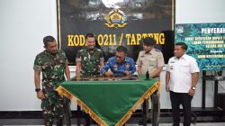 Bupati Tapteng Serahkan Tanah Negara 100 Ha Kepada Kodim 0211/TT Untuk Pembangunan Batalion TP 905