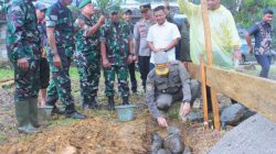 Danrem 023 KS dan Wakil Bupati Tapteng Letakkan Batu Pertama KOPDES Merah Putih