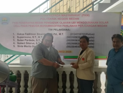 POLMED Kembangkan Mesin Pengaduk Bumbu Berbasis Solar Cell untuk UMKM Pemuda Muhammadiyah Pahlawan Perjuangan Medan