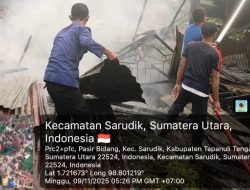 Kebakaran Rumah Di Kecamatan Sarudik Berhasil Dipadamkan