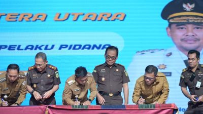 Bupati Tapanuli Tengah Tandatangani Perjanjian Kerjasama Penerapan Pidana Kerja Sosial