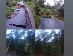 Longsor Patahkan Badan Jalan di Pagaran Honas, Akses Putus Total dan Warga Terisolasi