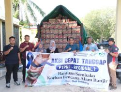 PTPN I Regional 1 Salurkan Bantuan Sembako untuk Korban Banjir di Deli Serdang dan Langkat