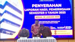Bupati Tapteng Hadiri Penyerahan Laporan Hasil Pemeriksaan BPK Semester II Tahun 2025