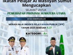 Capaian Membanggakan! Pemprov Sumut Raih IPP 2025 Kategori A, PW IPA Sumut Ucapkan Selamat