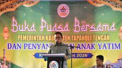 Pemkab Tapteng Santuni Anak Yatim dan Serahkan Bantuan Rumah Ibadah Masjid