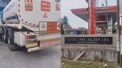 Investigasi: Truk Tangki Biru Misterius Masuk SPBU Pasar Bengkel, Distribusi BBM Dipertanyakan