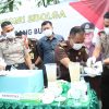 Wakapolres Sibolga Hadiri Pemusnahan Barang Bukti 112 Perkara Berkekuatan Hukum Tetap di Kejari Sibolga