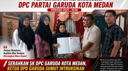 Serahkan SK DPC Garuda Kota Medan, Ketua DPD Garuda Sumut Intruksikan Perluas Eksistensi Partai