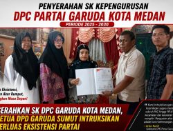 Serahkan SK DPC Garuda Kota Medan, Ketua DPD Garuda Sumut Intruksikan Perluas Eksistensi Partai
