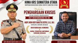 Kapolres Sergai AKBP Jhon Hery Rakutta Sitepu Tuai Penghargaan Dari HIMA KRS Sumut
