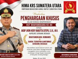 Kapolres Sergai AKBP Jhon Hery Rakutta Sitepu Tuai Penghargaan Dari HIMA KRS Sumut