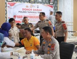 Sambut Hari Bhayangkara ke-80, Polres Tapteng Gelar Aksi Donor Darah