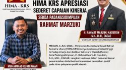 Kawal Reformasi Birokrasi, HIMA KRS Apresiasi Sederet Capaian Kinerja Sekda Padangsidimpuan Rahmat Marzuki