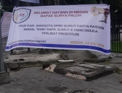 Surya Paloh Disambut Spanduk Berisi Aspirasi yang Mendesak Evaluasi Anggota DPRD Sumut Berinisial “SSM”